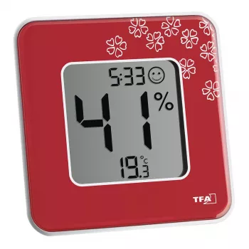 TFA Dostmann Style interiérový elektronický hygrometer červená (30.5021.05)