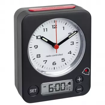 TFA Dostmann Combo mechanický budík čierno-červený (60.1511.01)