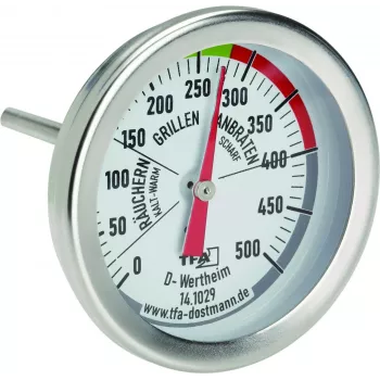 TFA Dostmann 14.1029 nerezový teplomer do chladničky a mrazničky, analógový ciferník, -30 až +30 °C, priemer 52 mm