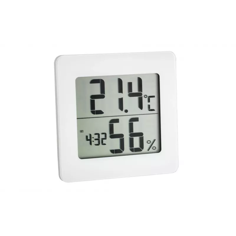 TFA DOSTMANN 30.5033.02 digitálny termo-hygrometer s LCD, pamäť max/min, zobrazenie komfortných zón, magnetická/stojančeková montáž, biela