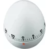 TFA DOSTMANN kuchynský časovač v tvare vajíčka, mechanický, biely, 60 minút, zvončekový alarm, 60 x 74 mm 38.1002