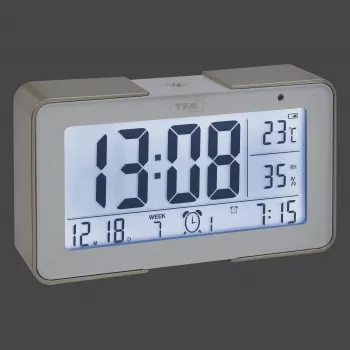 TFA Dostmann 60.2540.53 rádiový budík zlatá/biela