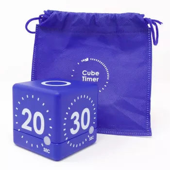 TFA Dostmann Timer CUBE digitálny kockový časovač, modrý 38.2036.06