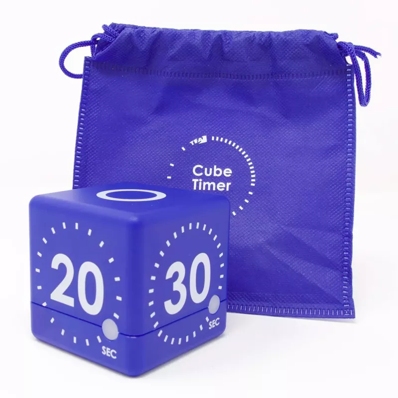 TFA Dostmann Timer CUBE digitálny kockový časovač, modrý 38.2036.06
