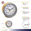 TFA Dostmann 60.1034.07 žltý okrúhly analógový kremenný budík