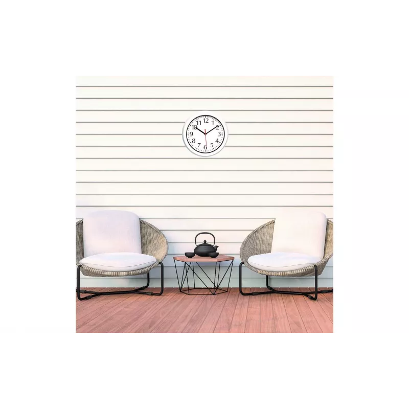 TFA Dostmann 60.3542.02 rádiové nástenné hodiny 30 cm biele, odolné proti striekajúcej vode, do kúpeľne