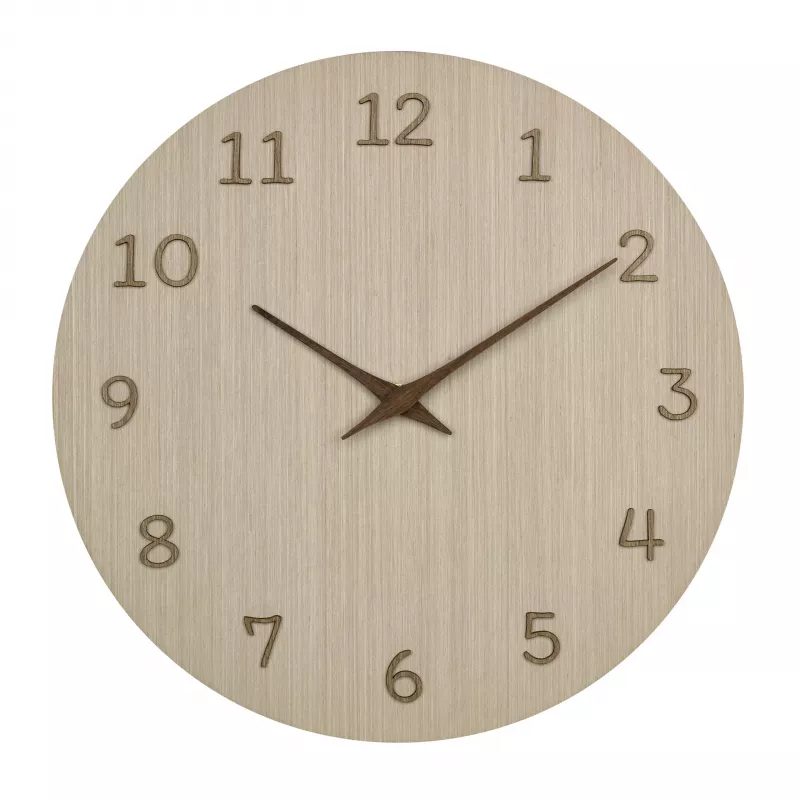 TFA Dostmann 60.3072.01 kremenné nástenné hodiny 298 mm svetlé drevo