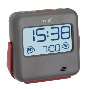 TFA Dostmann kremenný budík sivý 60.2031.10