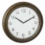 TFA Dostmann 60.3066.53 vonkajšie nástenné hodiny z kovu - kremenné, mosadz, odolné proti striekajúcej vode, 387 mm, veľký displej