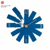 TFA Dostmann 60.3020.06 polnočne modré nástenné hodiny s plynulou sekundovou ručičkou 400 mm