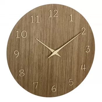 TFA Dostmann 60.3072.23 kremenné nástenné hodiny 298 mm tmavé drevo