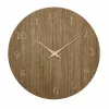 TFA Dostmann 60.3072.23 kremenné nástenné hodiny 298 mm tmavé drevo