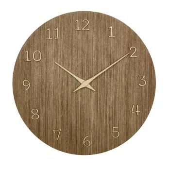 TFA Dostmann 60.3072.23 kremenné nástenné hodiny 298 mm tmavé drevo