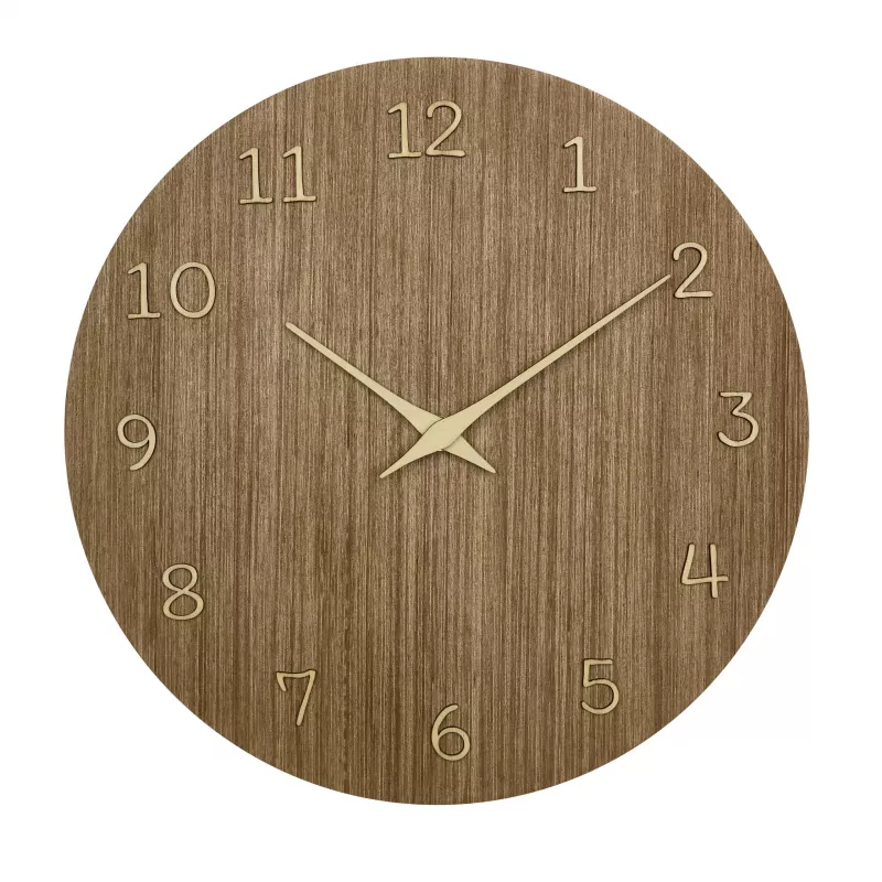TFA Dostmann 60.3072.23 kremenné nástenné hodiny 298 mm tmavé drevo