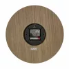 TFA Dostmann 60.3072.23 kremenné nástenné hodiny 298 mm tmavé drevo