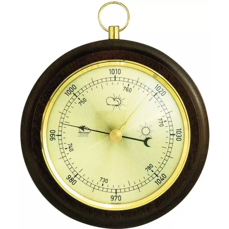 TFA Dostmann analógový nástenný barometer 29.4001, drevené puzdro, 960-1060 hPa