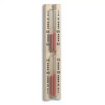 TFA Dostmann saunové presýpacie hodiny, bukové drevo, 15 minút, na stenu, 33 x 53 x 286 mm 40.1001
