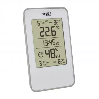 TFA Dostmann 30.5057.02 digitálny termo-hygrometer vnútorný biely