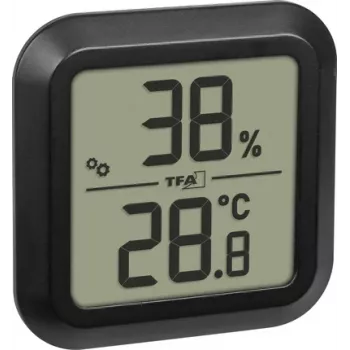 TFA Dostmann digitálny termo-hygrometer na zabudovanie, čierny 30.5061.01