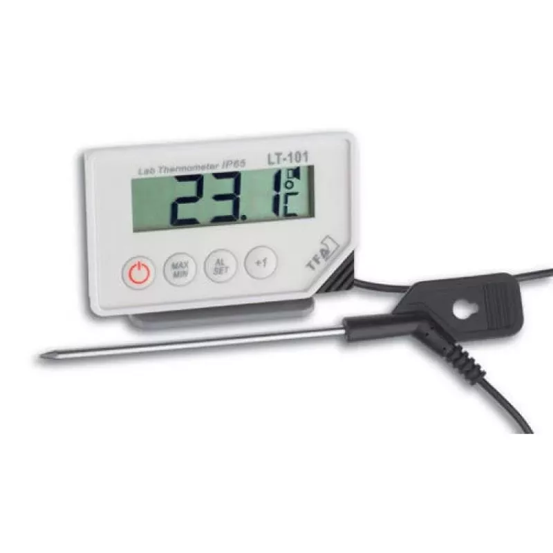 TFA Dostmann 30.1033 digitálny teplomer s Min/Max pamäťou, biela/strieborná