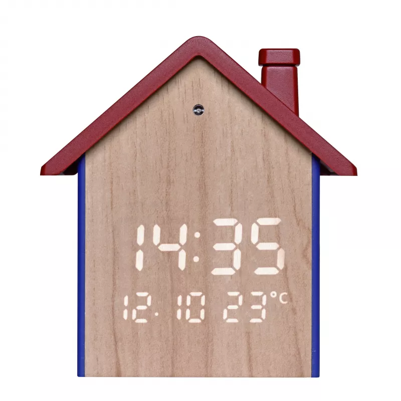 TFA Dostmann digitálny budík v tvare domu, sivý 60.2046.06