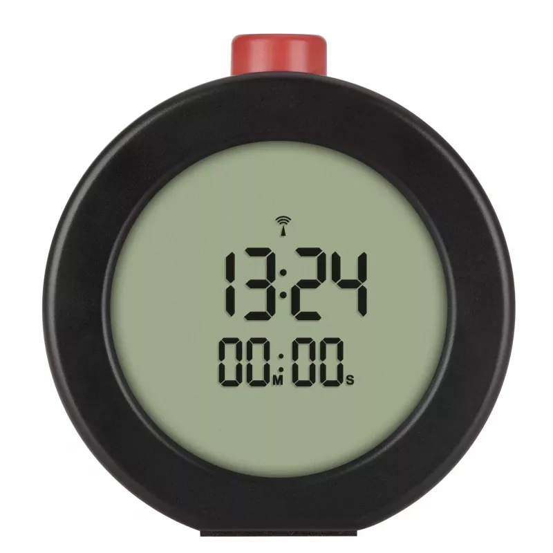 TFA Dostmann 60.2569.01 Rádiom riadený budík, veľký displej, časovač, čierna/červená