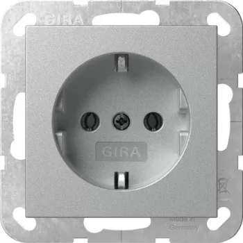 GIRA 418026 SCHUKO zásuvka System 55 podomietková hliník