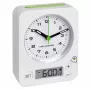 TFA Dostmann rádiový budík 60.1511.02 biely so svietiacimi ručičkami