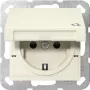 GIRA 441401 SCHUKO zásuvka s vyklápacím krytom, System 55, krémovobiela