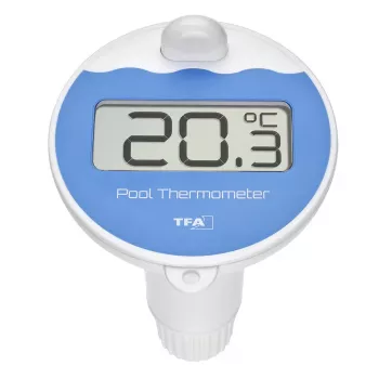 TFA Dostmann 30.3238.06 rádiový bazénový senzor, 868 MHz, plávajúci teplotný senzor vody pre bazénové teplomery a meteorologické stanice