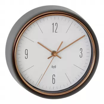 TFA Dostmann 60.3547.10 rádiové nástenné hodiny 22,3 cm sivá meď