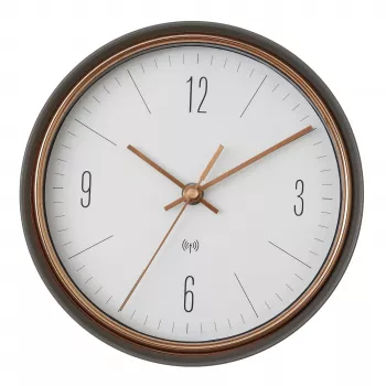 TFA Dostmann 60.3547.10 rádiové nástenné hodiny 22,3 cm sivá meď
