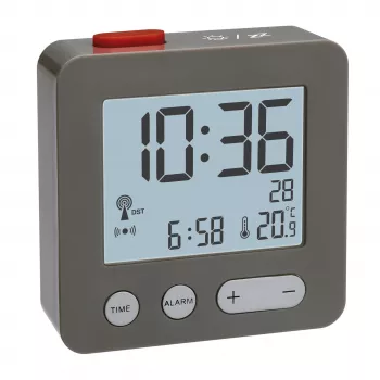 TFA Dostmann 60.2545.10 rádiový budík antracit