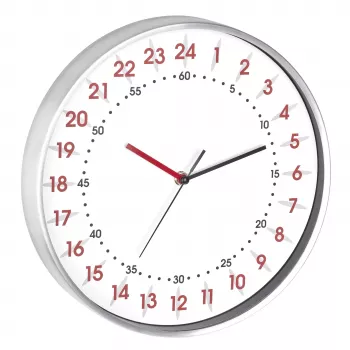 TFA Dostmann 60.3069.02 kremenné nástenné hodiny 304 mm x 48 mm hliník