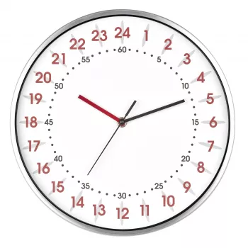 TFA Dostmann 60.3069.02 kremenné nástenné hodiny 304 mm x 48 mm hliník
