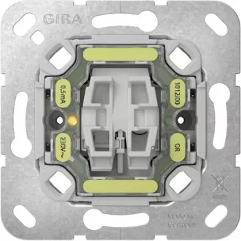 GIRA 384200 Tlačidlový spínací mechanizmus, 2-pólový, NO, 250 V AC, 10 A, podomietkový