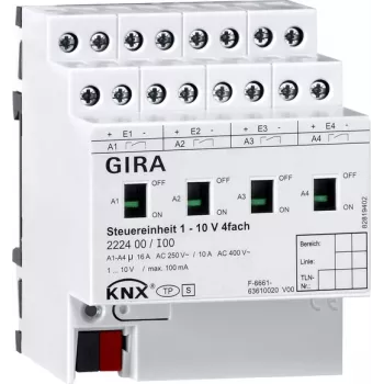 GIRA Riadiaca jednotka 222400 1-10V 4-kanálová manuálna KNX (222400)