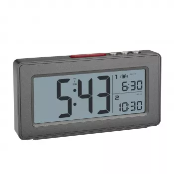 TFA Dostmann 60.2563.10 Rádiové budíky, duálny alarm, antracit