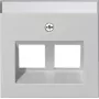 Gira System 55 Krycia doska pre 2 Modular Jacks, 30° uhlový vývod, sivá 2640015