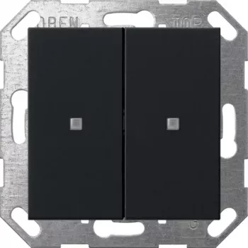 Gira KNX 2-násobné kolískové tlačidlo, čierne (5173005)