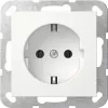 Gira 418027 Zásuvkový mechanizmus SCHUKO SRK System 55, čisto biela lesklá