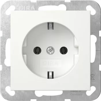 Gira 418027 Zásuvkový mechanizmus SCHUKO SRK System 55, čisto biela lesklá