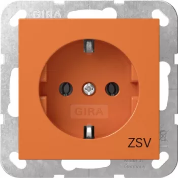 Gira 4188109 SCHUKO ZSV zásuvka System 55 oranžová