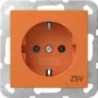 Gira 4188109 SCHUKO ZSV zásuvka System 55 oranžová