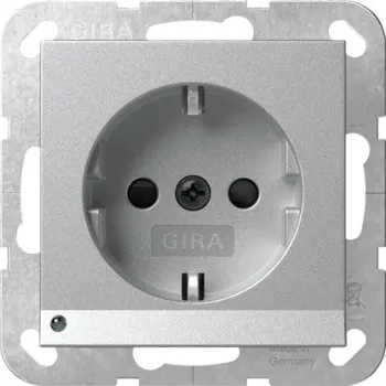 GIRA 417026 SCHUKO zásuvka s LED orientačným svetlom, System 55