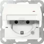 Gira System 55 SCHUKO zásuvka s kontrolnou LED, čisto biela 455227