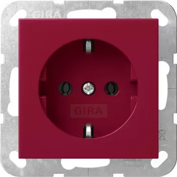 Gira System 55 SCHUKO zásuvka červená 4455108