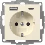 GIRA 245901 SCHUKO zásuvka s USB nabíjačkou 2x typ A/C System 55 krémovobiela