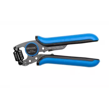 GEDORE CrimpMax 3608150 profesionálne krimpovacie kliešte pre izolované káblové očká a spojky, 0,5-6,0 mm² (AWG 20-10), 230 mm, trapézový crimp, račňový mechanizmus s rýchlym odistením 3416437