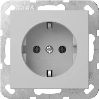 Gira SCHUKO zásuvka System 55, sivá matná, zvýšená ochrana proti dotyku 4180015